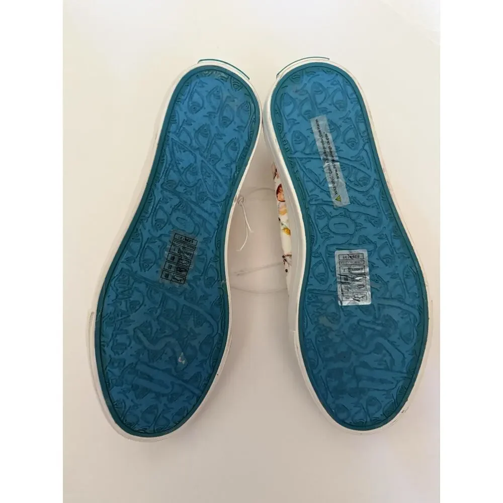 Blowfish Malibu White Butterflies Slip On Casual Comfort Sneaker Shoes Size 7
